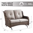 thumbnail image 3 of Bellefurn Outdoor Loveseat Sofa Patio Glider Rocking Bench,Garden Loveseat Seating Patio Chair Set with Cushion,for Porch Balcony and Backyard, 3 of 9