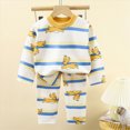 thumbnail image 2 of masbird Little Girls Boys Pajamas Sets Cute Graphic Cotton 2 Piece Toddler Clothes Kids Pjs Sleepwear 6-12 Months 12-24 Months 2t 3t 4t 5t 6t 7t 8t 9t Children(Yellow,7-8 Y), 2 of 5