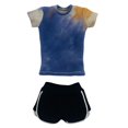 thumbnail image 1 of 1/6 camisa de manga corta informal con pantalones cortos de verano, tops de verano que corren pantalones cortos para figuras de mujer de 12 pulgadas azul, 1 of 8
