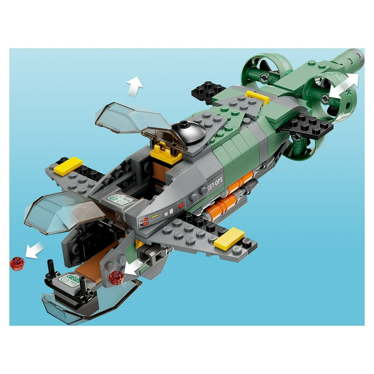 LEGO Avatar Mako Submarine 75577 Underwater Toy with Alien Fish Stingray 553 Pieces Walmart