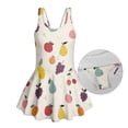 thumbnail image 6 of Uourmeti Girls' One Piece Skirted Swimsuit, Hand-drawn Fruit Print | Quick Dry Stretch Swim Dress for Beach, Pool & Summer Vacation, 6 of 8