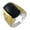 Black Rhodium, variant on Black Onyx Gemstone Ring