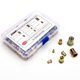 thumbnail image 4 of Tuerca Remachadora Lokman 175Pcs Kit De Tuercas Remachadoras Métricas Tuercas De Inserción Roscadas De Cabeza Plana De Acero Al Carbono Surtidas En Cuerpo Moleteado M3 M4 M5 M6 M8 M10 M12 (Kit De Tuer, 4 of 5