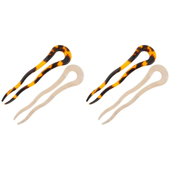 unbranded 4 pcs  U Pins Chignon Pins French Hairpins U-shaped Hair Pins Hair Styling Accessories