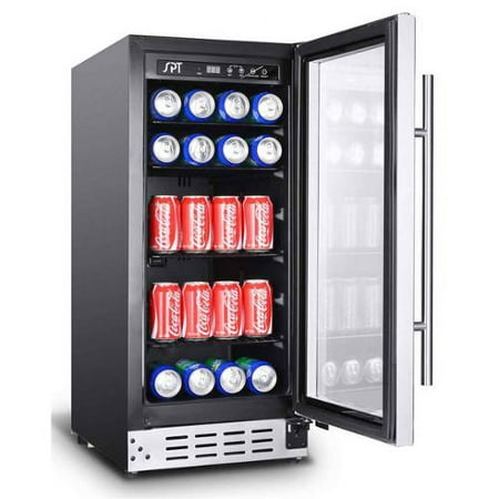 SPT - 92-Can Beverage Cooler - Stainless Steel