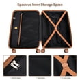 thumbnail image 5 of Luggage Sets 6 Piece, Hardshell ABS Suitcase with Spinner Wheel TSA Lock, Travel Luggage with Duffel Bag, Creamy White, 5 of 8