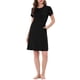 thumbnail image 1 of INSPIRE CHIC Camisones de Mujer Vestido de Lounge Pijamas Cuello Redondo con Bolsillos Noche M Negro, 1 of 5