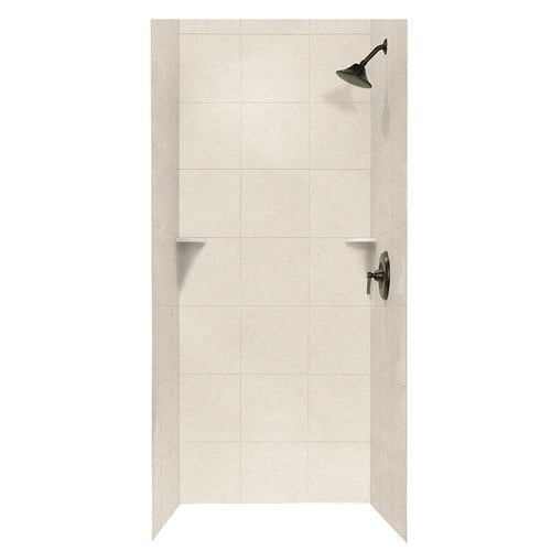 Swan Surfaces Square Tile 36'' x 36'' Three Panel Shower Wall Kit