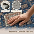 thumbnail image 6 of ODIKA 3'x5' Washable Area Rug Non-Slip, Flatweave, Easy Care Front Door Weathered Transitional Symmetry Bedside Beige Ru Skid for Hallway, Laundry Room, 6 of 7