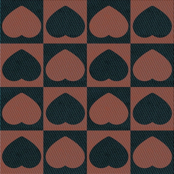 Ahgly Company Indoor Square Patterned Blood Night Red Area Rugs, 8' Square