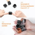 thumbnail image 4 of Ezprotekt 24 Pcs Chair Leg Caps,Chair Leg Sliders for Carpet,Teflon Furniture Movers Sliders(0.75",Clear), 4 of 9