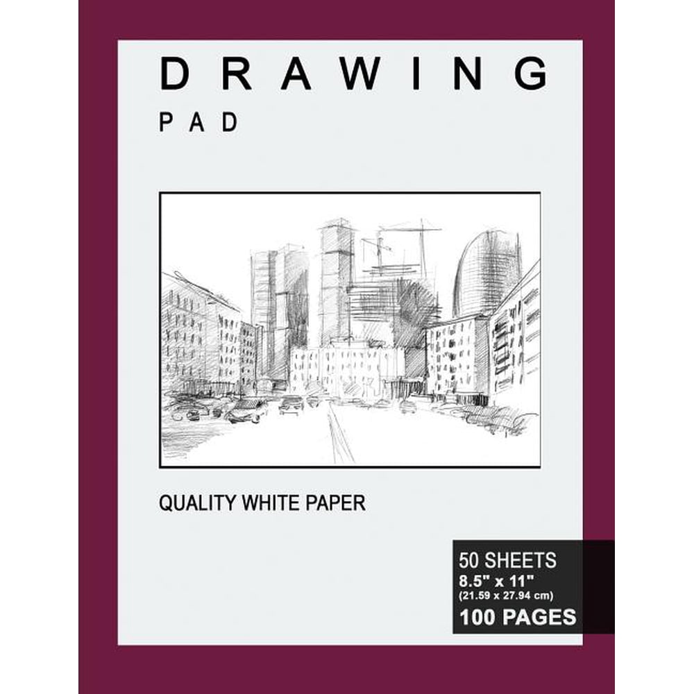 Drawing Pad 8.5" X 11," Personalized Drawing Sketchbook, 100 Pages