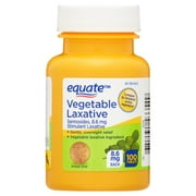 Equate Natural Vegetable Laxative, Sennosides Stimulant Stool Softener for Constipation, 100 Tablets