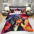 thumbnail image 3 of 3 Pieces Duvet Cover Set Blackand Tan Coonhound Dog 3D Print Bedding 1 Duvet Cover 2 Pillowcases Natural Animals Comforter Sets Soft Breathable for Boys Girls Children yDlXTa, 3 of 5