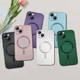 thumbnail image 6 of Magnetic case for iPhone 13 Mini Phone Case for Women, Matte Luxury Soft Metallic Luster Design with Camera Lens Protector, Compatible with Magsafe Case for iPhone 13 Mini 5.4"-Silver, 6 of 14