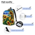 thumbnail image 4 of Lsque Landscape With Sunflowers Pattern Canvas Daypack, Durable Backpack, High-quality Versatile Backpack,Vintage Compact Backpack-Medium, 4 of 6