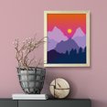 thumbnail image 3 of Designs ByLITA Purple Dawn Mountain Sunrise, 5 x 7 Wooden Wall Print (Framed) | Beautiful Flowers | Stylish Modern Decoration For The Home and Office, 3 of 3