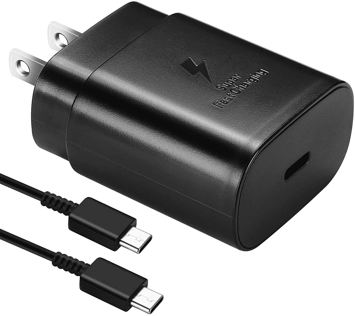 USB C Charger-25W PD Wall Charger Fast Charging for Motorola Droid Turbo 2 and 4ft Type C to C Cable - BLACK (US Version With Warranty)