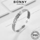 thumbnail image 3 of BONNY Joyería Plata Simple Original Diamante Pulsera 925 Mujer Moissanite M057, 3 of 4