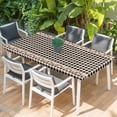 thumbnail image 2 of Western Texas Star Retro Table Cloths for 3 Foot Rectangle Tables, Country Vintage Black Beige Plaid Patio Waterproof Elastic Fitted Tablecloths, Washable Rectangular Table Cover for Camping, 2 of 8