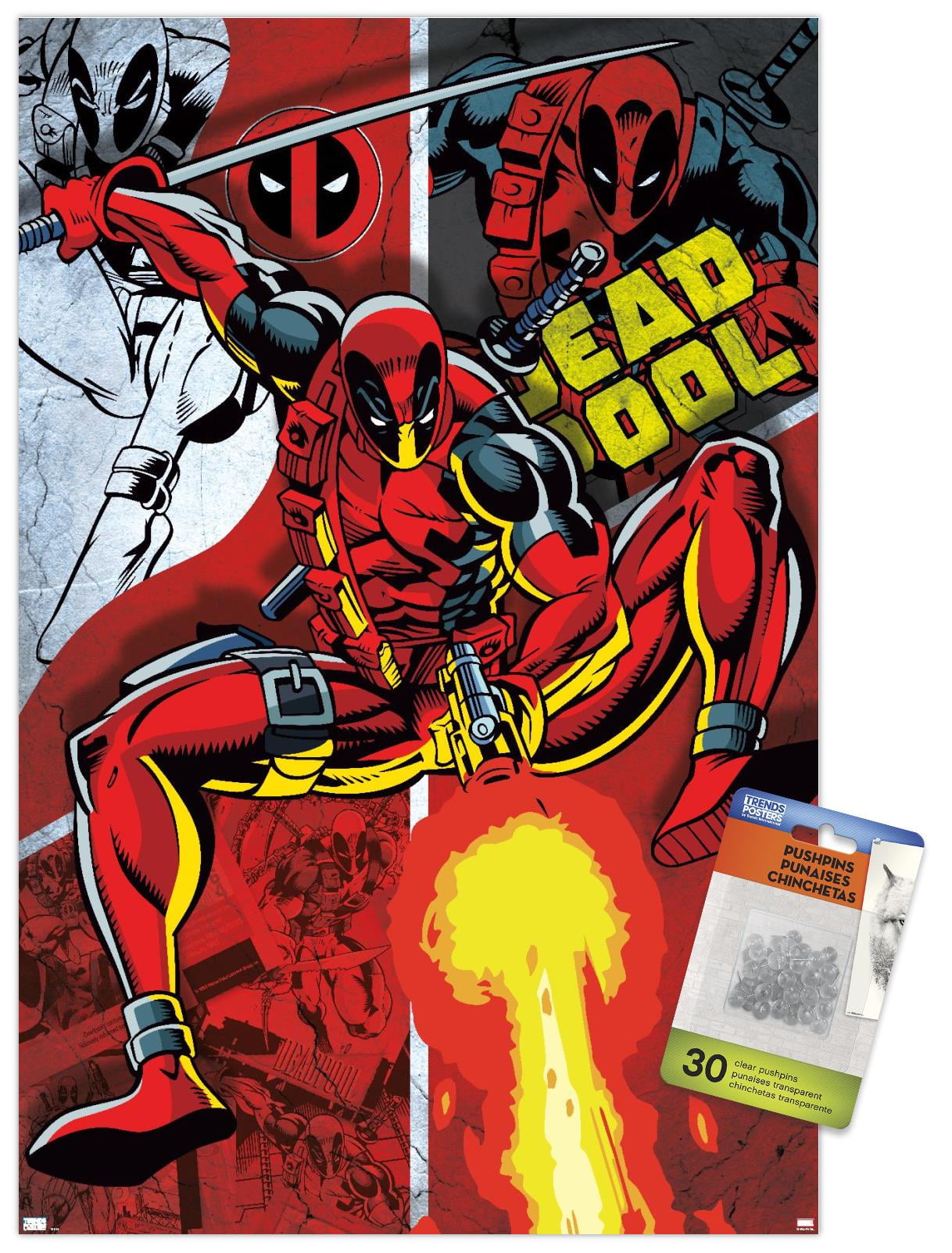 MARVEL ~ SPIDER-MAN PHOTO MOSAIC ~ 22x34 COMIC ART POSTER ~ X-Men Deadpool 
