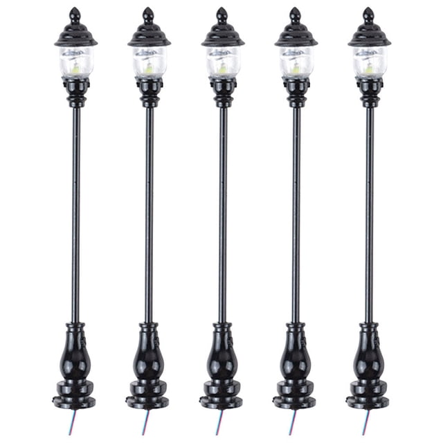 Miangastore 5pcs Simulated Miniature Yard Lights Model Light Model Sand Table Lamp Decors