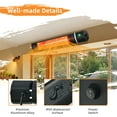 thumbnail image 6 of YouLoveIt Electric Heater 1500W Outdoor Heater Wall Mounted Infrared Space Heater Fast Heat Ceiling Hang for Garage IP65 Remote Control, Outdoor Heater, 6 of 8