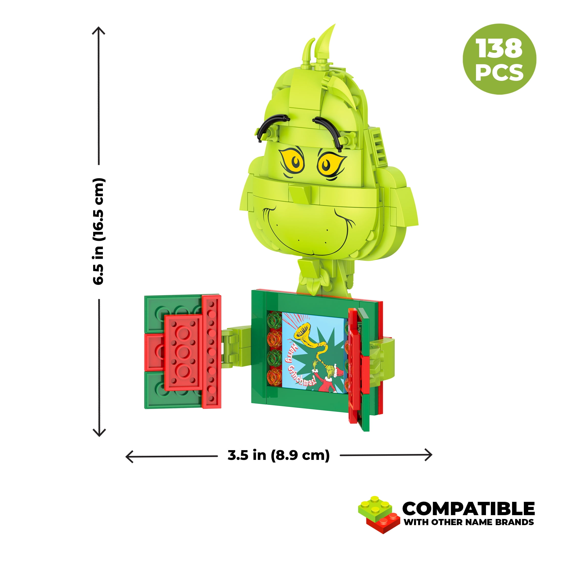Brickcraft The Grinch Story Time with the Grinch Decoration Building Kit (138-Piece Set), Christmas Decoration, Holiday Collectible Brick Toy