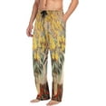 thumbnail image 4 of Flower Oil Painting Men's Pajama Pants Lightweight Sleepwear Bottom Lounge Pants, 4 of 6