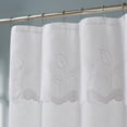 thumbnail image 2 of Warm Home Designs 84 Inch Leaf Embroidered Vintage White Shower Curtain with Attached Valance. EMS White 84, 2 of 6