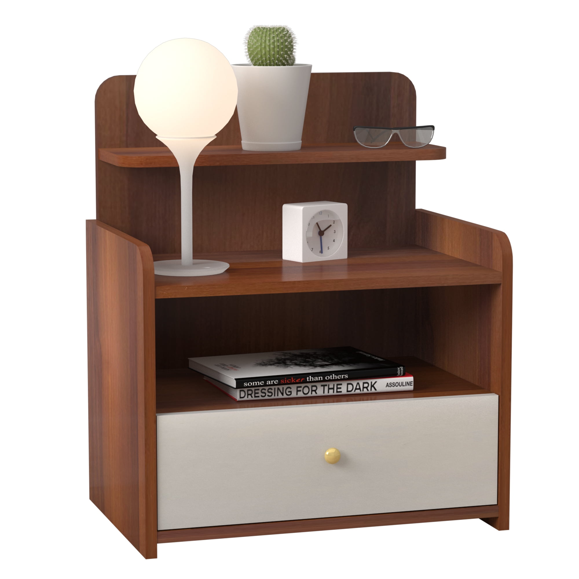 Kadyn Modern 24" Nightstand, Nightstand Side Table with Drawer, Night Table for Bedroom,Brown