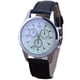 thumbnail image 2 of Reloj de cuarzo para hombre, reloj deportivo de cuarzo con disco multipuntero y correa de cristal azul claro para mujer., 2 of 2