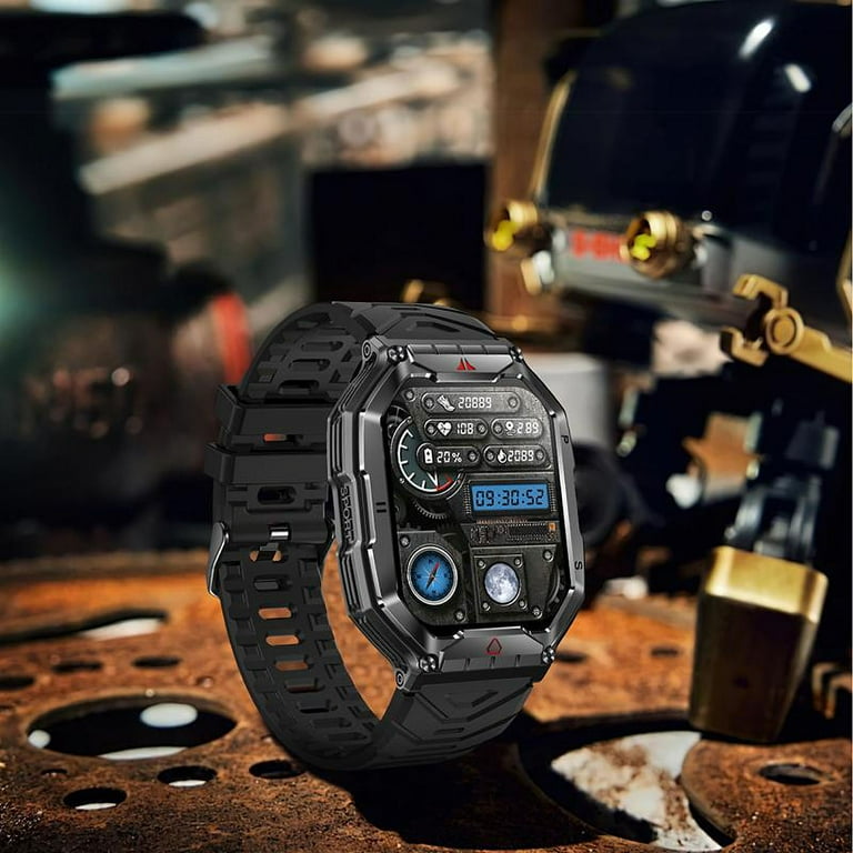 Rainbuvvy KR82 SmartWatch 2.1 inch AMOLED , Flashlight, Outdoor