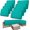 Fruit Green, variant on Outdoor Deep Seat Patio Cushions, 22 x 22 Waterproof & 3-Year Fade Resistant Outdoor Cushions with Removable Covers,Ties and Handle for Chair, Sofa, Couch, Teal