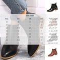 thumbnail image 3 of Women Plus Size Round Toe Low Block Heel Ankle Boots Side Zipper Short Booties Daily Casual Shoes Black 9.5(43), 3 of 9