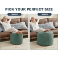 thumbnail image 6 of Pouf Ottoman Foot Stools with Foam Small Ottoman for Living Room Corduroy Ottomans Pouf 26x18 Floor Poufs Foot Rest for Chair Dark Green Hassocks and Ottomans, 6 of 10