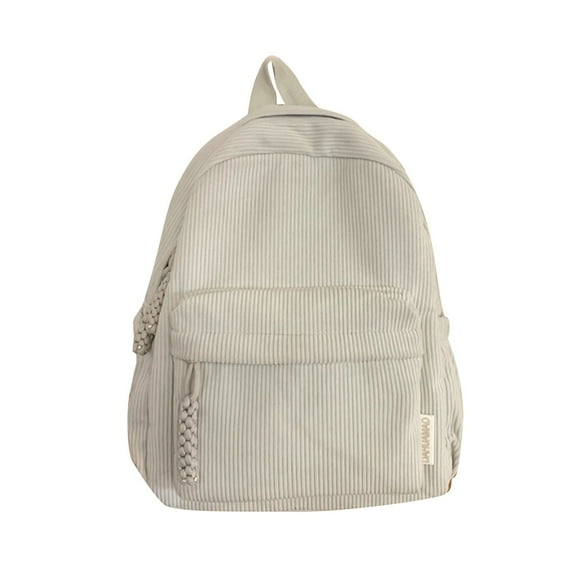 Otqutp Ladies Shoulder Bag Corduroy Backpack Student Fashion Travel Bag Women's Bag Shoulder Bag for Casual Traveling Hiking(Khaki,One Size)