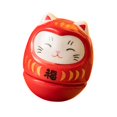 thumbnail image 4 of colcolo Ceramic Lucky Cat Figurine Tumbler Doll Adorable Accessories 1.4x1.4x1.5inch Red, 4 of 8