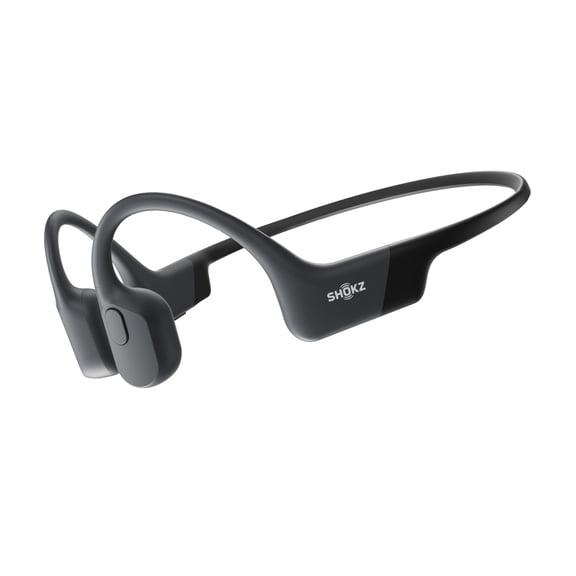SHOKZ OpenRun Bone Conduction Waterproof Bluetooth Headphones for Sports with Cooling Wristband (Black)