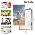 thumbnail image 2 of Dog on Beach Cotton Face Towels Soft Hand Towel Absorbent Bathroom Towel for Kitchen Hotel Decoration, 2 of 7