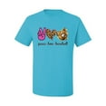 thumbnail image 1 of Peace Love Baseball Sports Men's Graphic T-Shirt, Light Turquoise, 3X-Large, 1 of 4