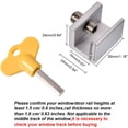 thumbnail image 2 of juegos de cerraduras de ventana corredizas ajustables, marco de puerta de ventana de aleación de aluminio, cerraduras de seguridad con llave para el hogar y la oficina (cerradura única, 8 juegos) Xemadio WMZL-411, 2 of 7