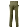 thumbnail image 5 of Men Business Work Pants Classic Casual Trousers Comfortable Flat Front Dress Stretch Green Pant, 5 of 5