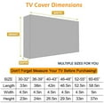 thumbnail image 4 of Outdoor TV Cover for 52"-55" Flat Screens, IC ICLOVER Weatherproof Weather Dust Resistant Television Protector with Waterproof Remote Pocket - Beige, 4 of 12