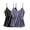 Black/Grey, variant on Women's 2 Pcs Satin Camisole Silky Pajama Tank Tops V Neck Soft Spaghetti Strap Loose Basic Sleepwear