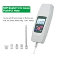 thumbnail image 3 of Mistaha High-Precision Digital Force Gauge with Auto Backlight and Buzzer Alarm - KF-500 Gray - Push Pull Testing Tool - 4 Measurement Units - 1% Accuracy, 3 of 6