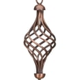 thumbnail image 3 of River Oak Designs Rain Chain for Gutter with Downspouts - Copper Hanging Finial Antique Rustic Style Outdoor Decor, 3 of 4