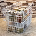 thumbnail image 6 of Set of 2 Storage Bins - Basket Set for Toy, Kitchen, Closet, and Bathroom Storage - Medium Shelf Organizers with Handles by Home-Complete (White), 6 of 12