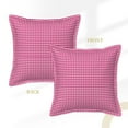 thumbnail image 3 of Bingfone Decorative Pillow Covers 18"X18" Pink Gingham Couch Pillow Cases Modern Farmhouse Covers For Couch Sofa Bed, 3 of 9