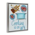 thumbnail image 3 of Stupell Industries Cooking Is An Art Phrase Gray Framed Floater Canvas Wall Art design by Christine Becker, 31 x 25, 3 of 9